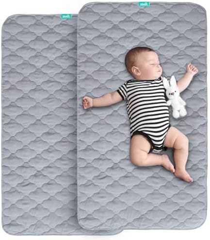 Biloban Waterproof Crib Mattress Protector 2 Pack