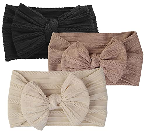 FGSS Baby Girls Headbands 3 Pack Flower Hair Bow