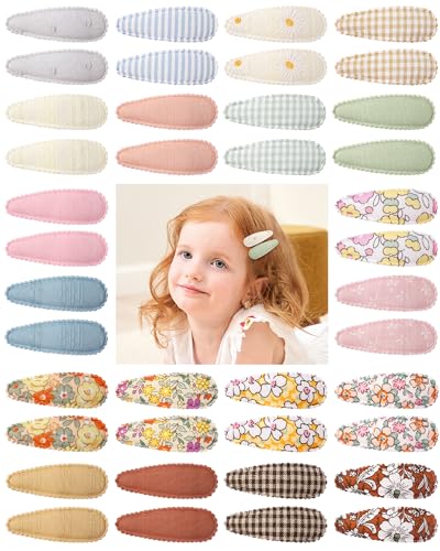 40 Pcs Baby Hair Clips with Floral Print