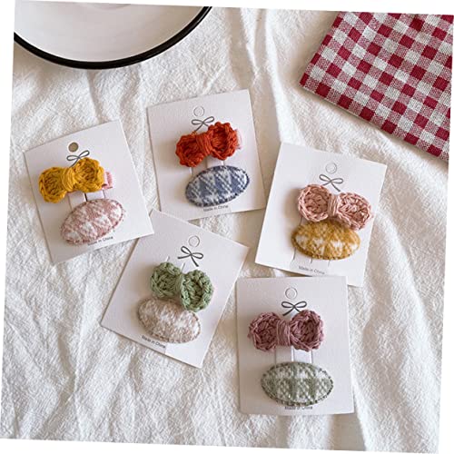 Abaodam 10pcs Wool Knitting Hairpins for Kids