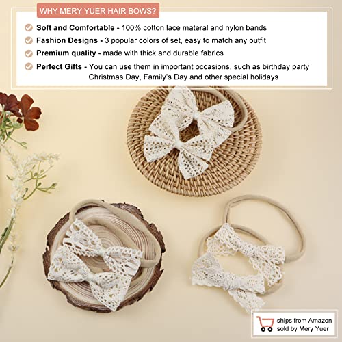 Mery Yuer Baby Girls Hair Bows Headbands for Newborn and Toddlers