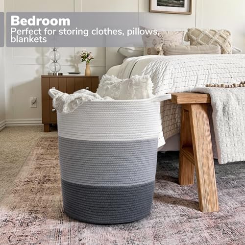 INDRESSME Cotton Rope Baby Hamper with 65L Capacity