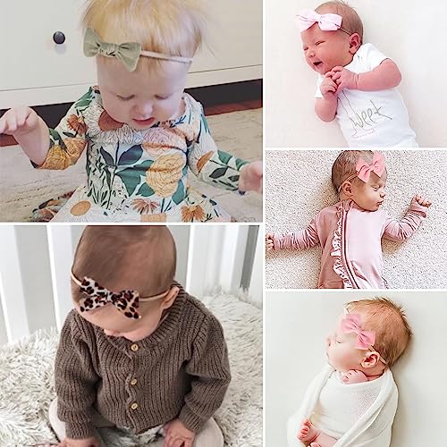 VISBL Baby Girl Hair Bows and Headbands Set