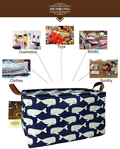 HUNRUNG Whale Storage Basket for Toys Clothes and Books