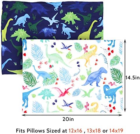 TANOFAR Dinosaur Pillowcase 2 Pack Toddler