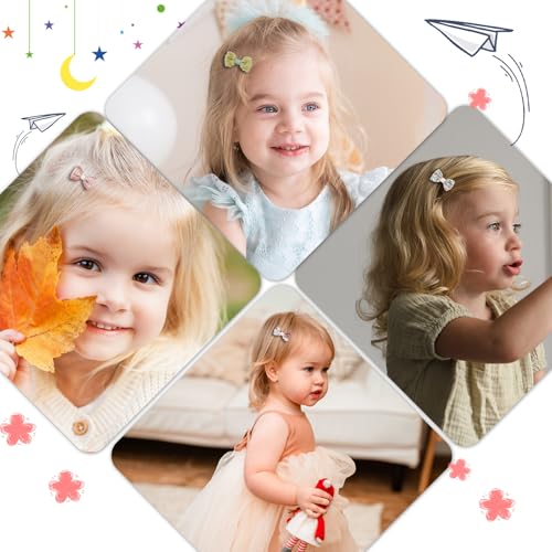JESSCAT 25 Pcs Fabric Hair Clips for Girls with Bows