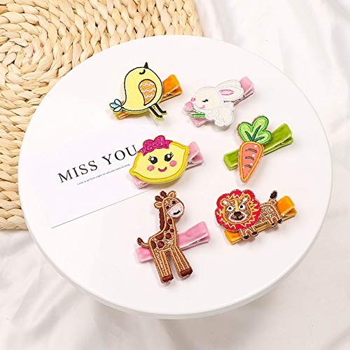 inSowni 16 Pack Cute Fruit Animal Hair Clips for Baby Girls
