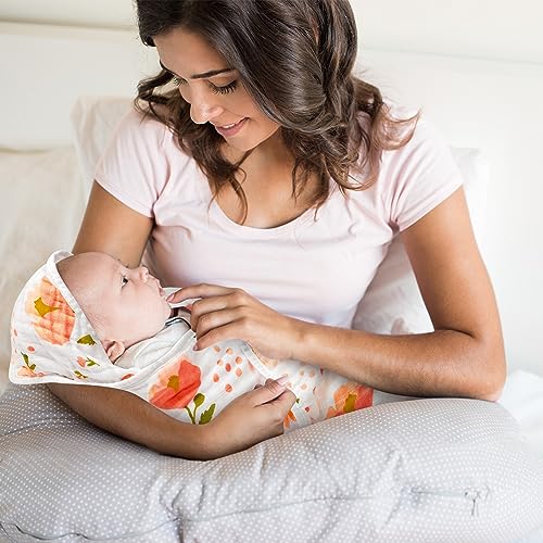 Zainpe 4Pcs Muslin Baby Hood Towel Set with Flowers 1