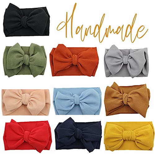 KIDOCHEESE 15PCS Soft Baby Girl Bow Hairbands
