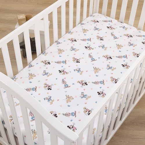 NoJo Disney Mickey Mouse Fitted Crib Sheet