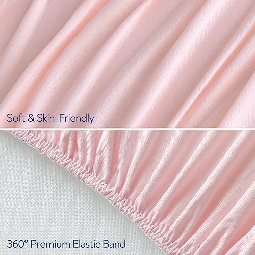 Magik Kover Stretchy Crib Sheets for Girls 2 Pack Pink