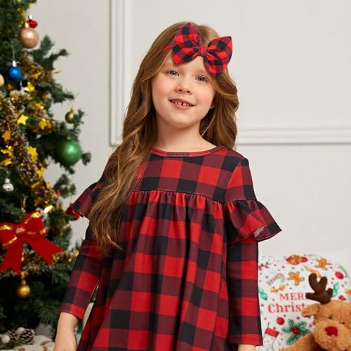 YanJie Christmas Baby Girls Headband with Santa Print