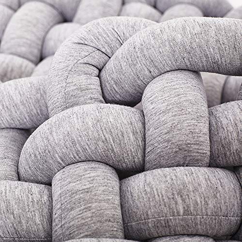Wonder Space Knotted Braided Plush Mat - Grey