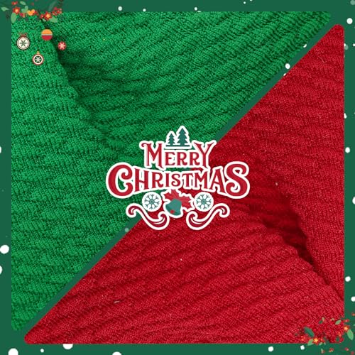 YanJie Christmas Bows Hairband for Baby Girls - 3 Pack Red White Green