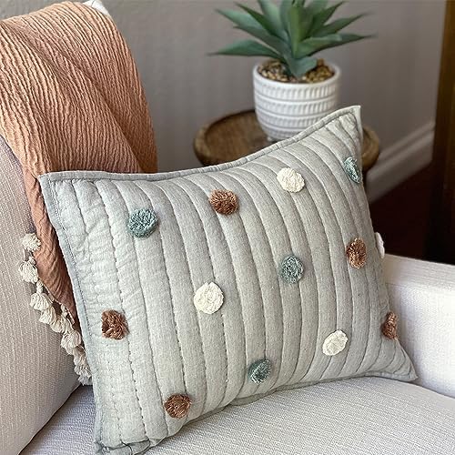 Crane Baby Rainbow Decorative Quilted Pillow 1