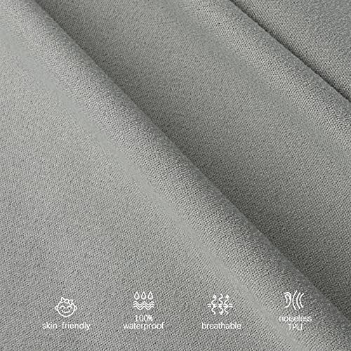 Biloban Waterproof Crib Sheets 2 Pack Grey
