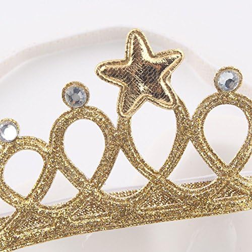 DANMY Baby Girl Elastic Headband with Glitter and Rhinestone 1