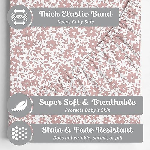 Sorrel Fern Crib Sheets Neutral 2 Pack