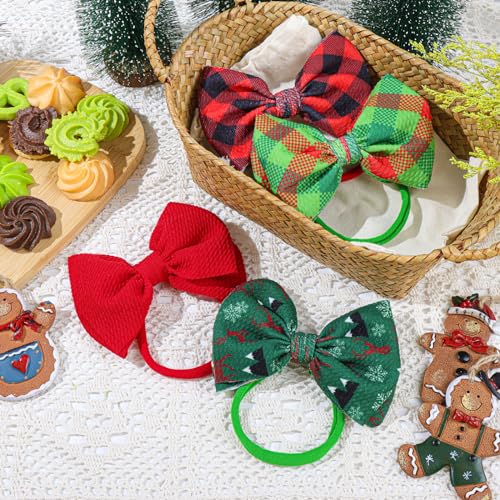 YanJie Christmas Baby Girls Headband with Santa Print