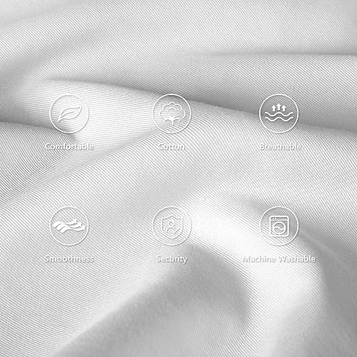 TILLYOU Toddler Pillowcases 2 Pack - 145x20 Inches White