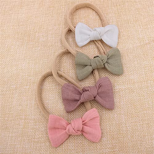 Linen Mini Bow Headband for Baby Toddler Newborn